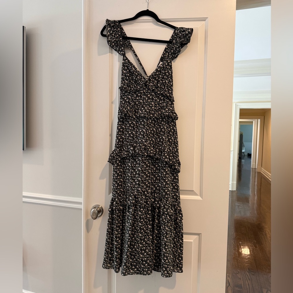 Floral Black Dress